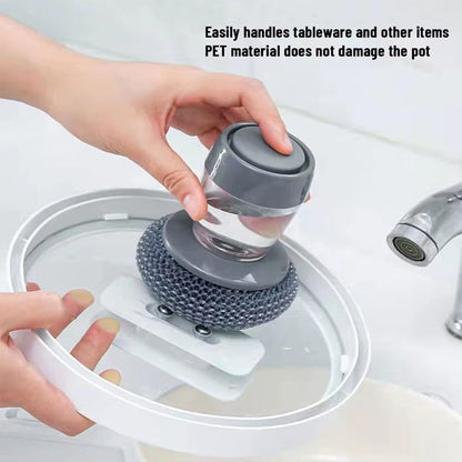 💕New Year event 💖-Automatic Liquid Filling Good Handle Soap Dispense Palm Kitchen Brush for Bowl Sink Cleaning Pot Comfortable