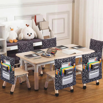 🌈 Classroom Chairback Storage Pockets with Name Slots✏️📚