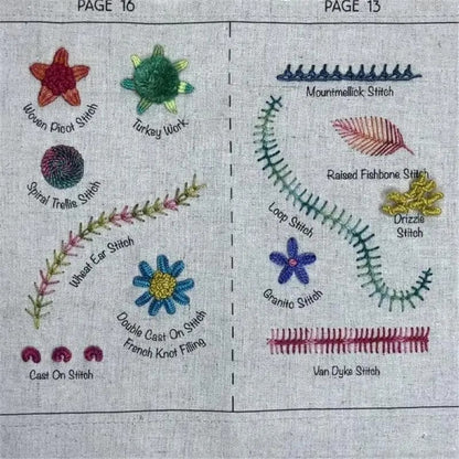 🔥LAST DAY ON SALE✨All-in-One Embroidery Stitch Book & Sewing Kit (86 PCS)