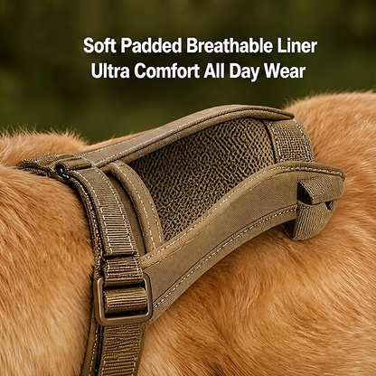 🏆LAST DAY SALE: ONLY ￡9.99!!🎁✨Heavy-Duty Tactical Dog Harness with Handle🐕