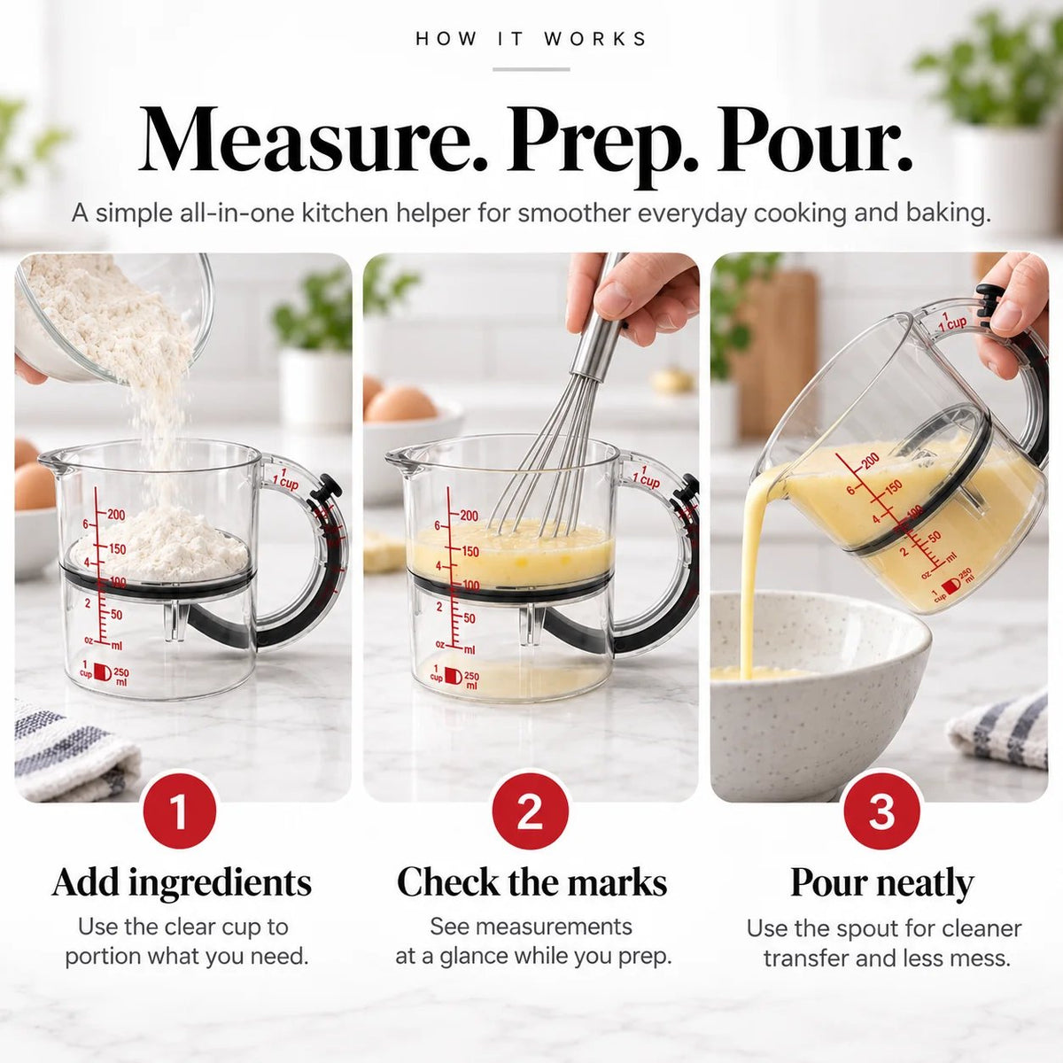 🥄 MeasureMate 4-in-1 Adjustable Measuring Cup – One Cup for Every Recipe