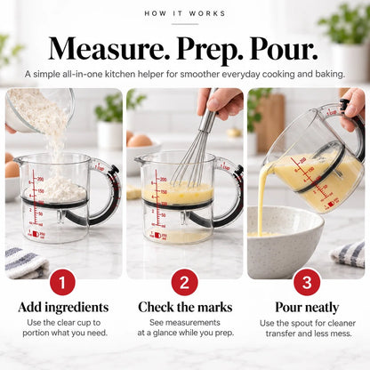🥄 MeasureMate 4-in-1 Adjustable Measuring Cup – One Cup for Every Recipe
