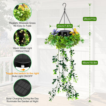 2026 Realistic Flower Vine Solar Hanging Garden Lights