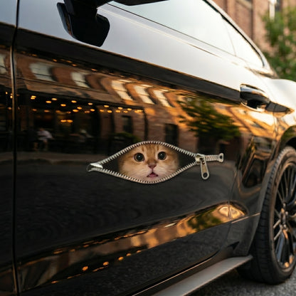 😺🚗 peek-a-boo cat car sticker(5 Pcs)