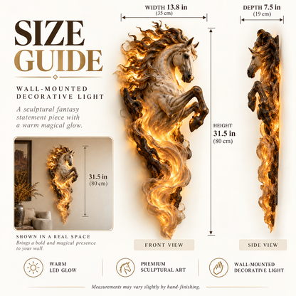 🦄 Celestial Flame Unicorn™ Wall Sconce – A Magical Guardian Awakens on Your Wall