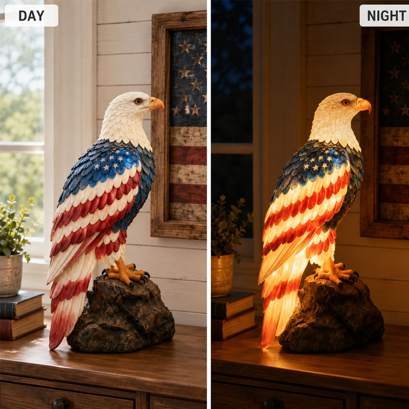 🦅🇺🇸 250th Anniversary Patriotic Bald Eagle Lamp