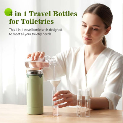 4 in 1 Travel Dispenser,4 Pack 30ML Travel Bottles