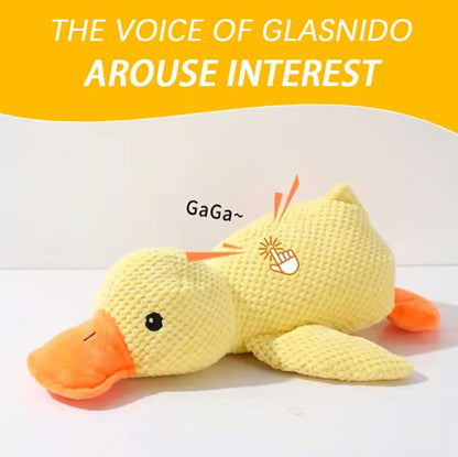Quacking Crinkle Duck Comfort Calming Toy for Dog Separation Anxiety Proper Relief