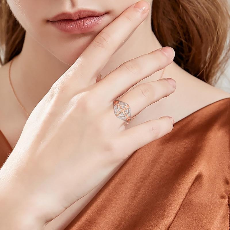 Witches Knot Silver Ring