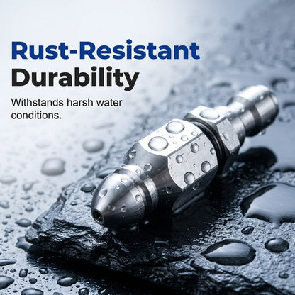 🔧Stainless Steel Powerful Pipe Sewer Cleaning and Unclogging Nozzle
