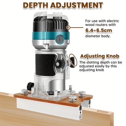 💥2-in-1 Woodworking Trimmer Slotting Auxiliary Positioning Bracket