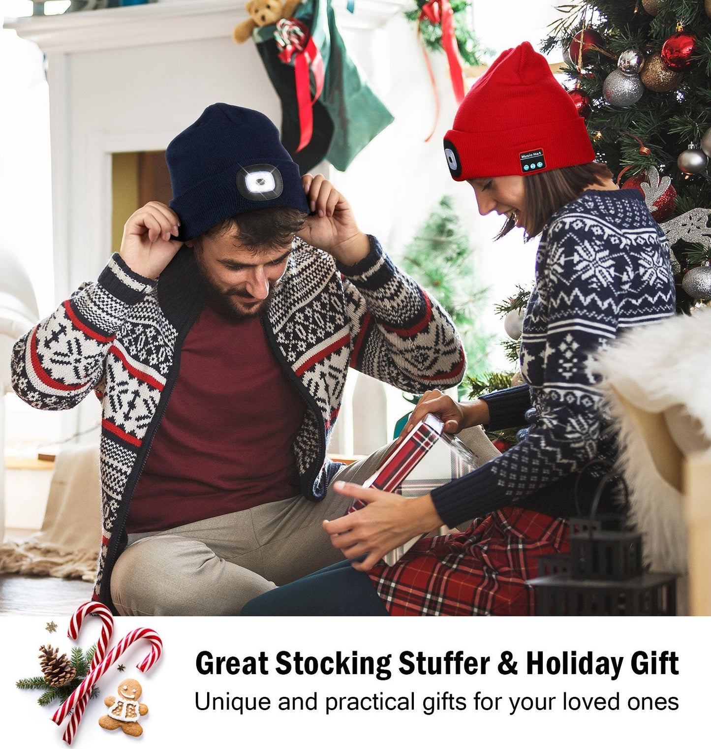 🎄🎅3-in-1 Function Bluetooth Beanie