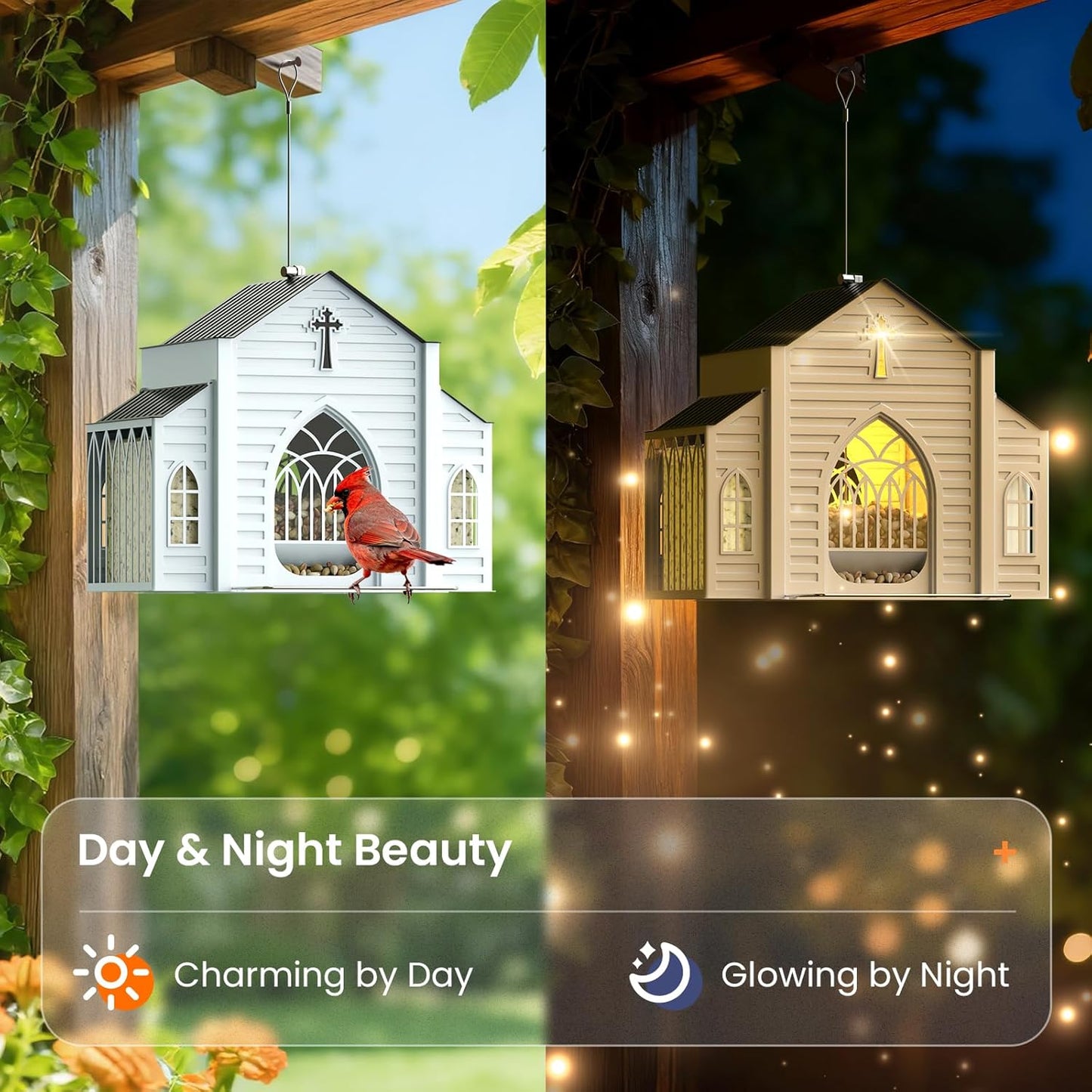 🔥Church-Shaped Solar Bird Feeder🎁