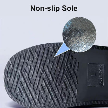 Waterproof rain boots with non-slip zippers and reflective features. Heavy-duty reusable rain boots suitable for men and women.