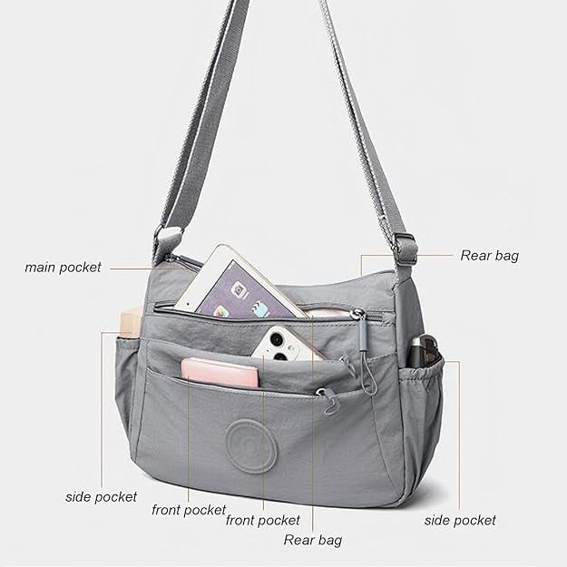 Women's Multi-Zip Crossbody Bag