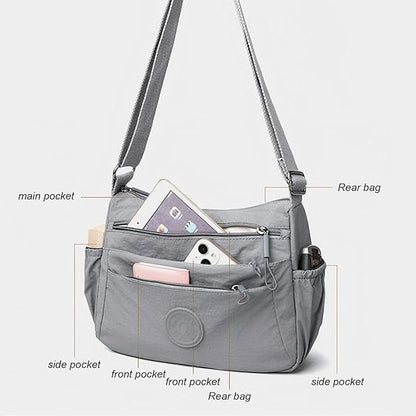 Women's Multi-Zip Crossbody Bag