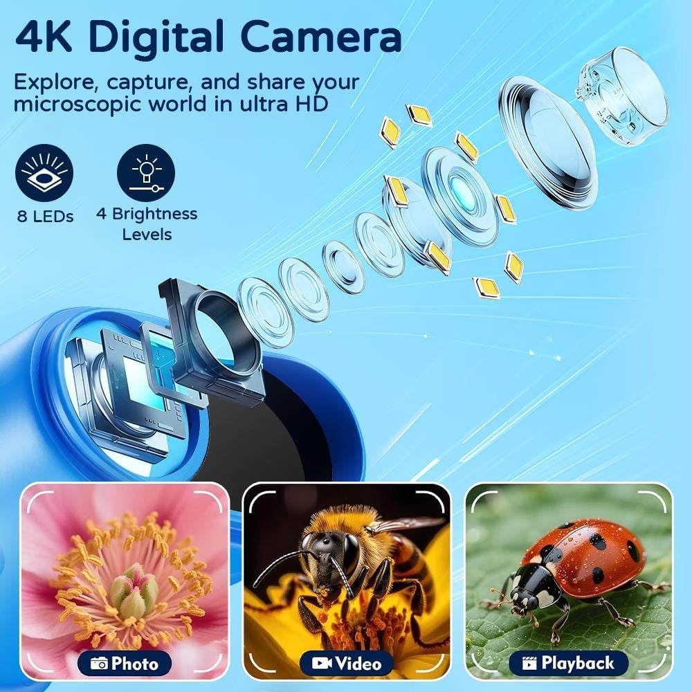 🔬 1000X Magic Eye: Kids' 2-in-1 Handheld Microscope & HD Camera 📸