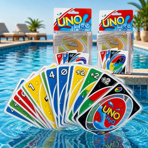 💦Waterproof Clear UNO Plastic Playing Cards - 🔄for Swimming Pool, Beach Party