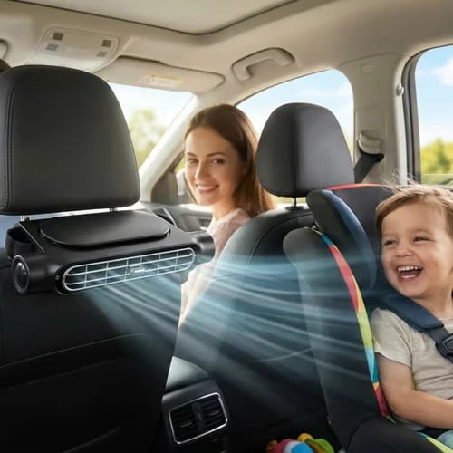 ❄️ Professional Grade Stealth Car Seat Fan-  Invisible Cooling Comfort For Every Drive🚗