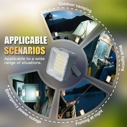 ⏰Solar Camping Light – Waterproof, Portable, 3 Modes & Power Bank 🔋