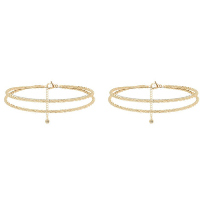 💜 BUY 1 GET 1 FREE 💜 Dainty Layered Waterproof Anklet – Adjustable Silver Chain, Hypoallergenic & Perfect for Summer 🌊