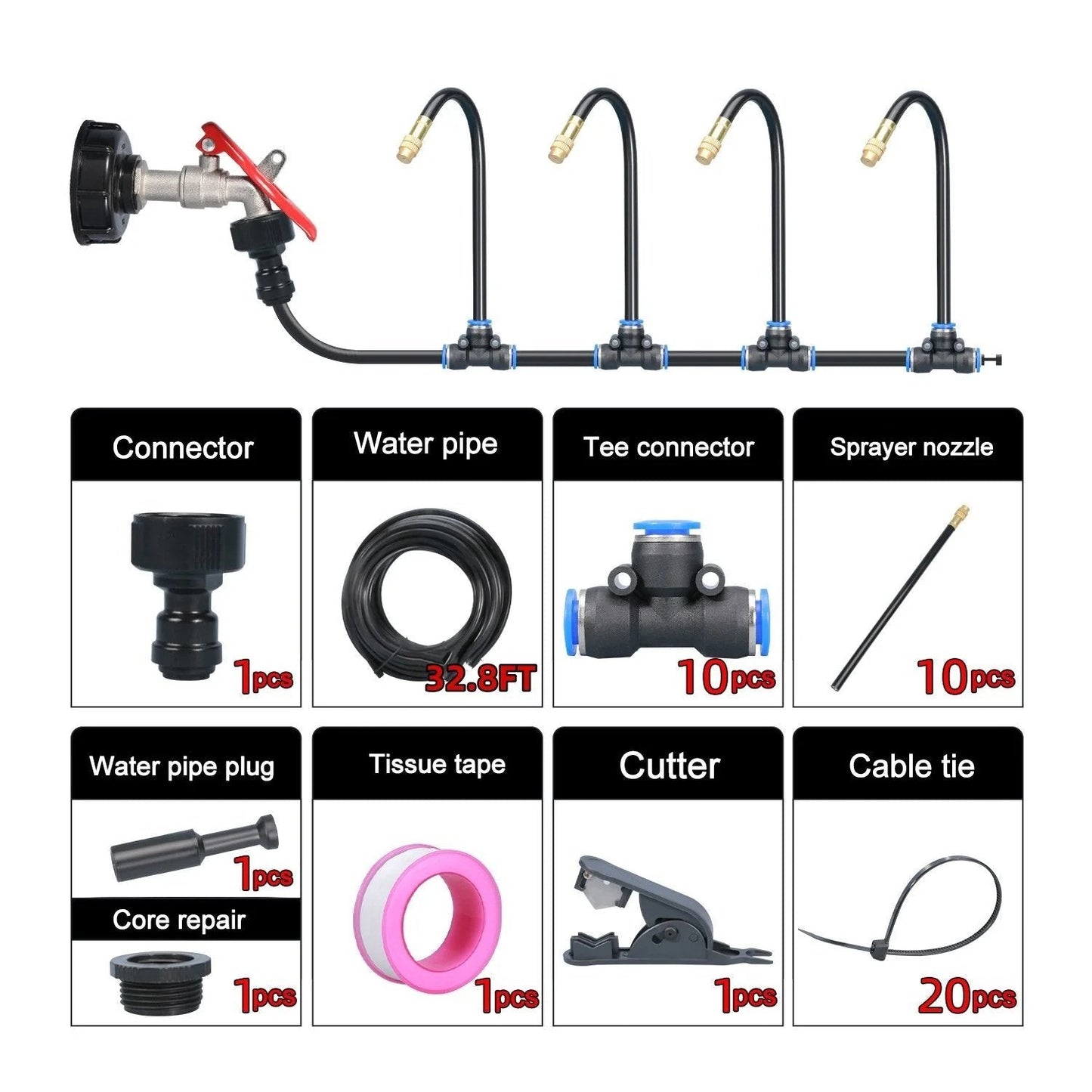 🚿360° Curved Garden Automatic Irrigation System