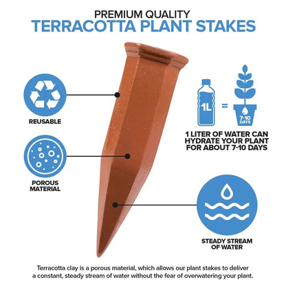 🌿💧 Ceramic Terracotta Self Watering Spikes