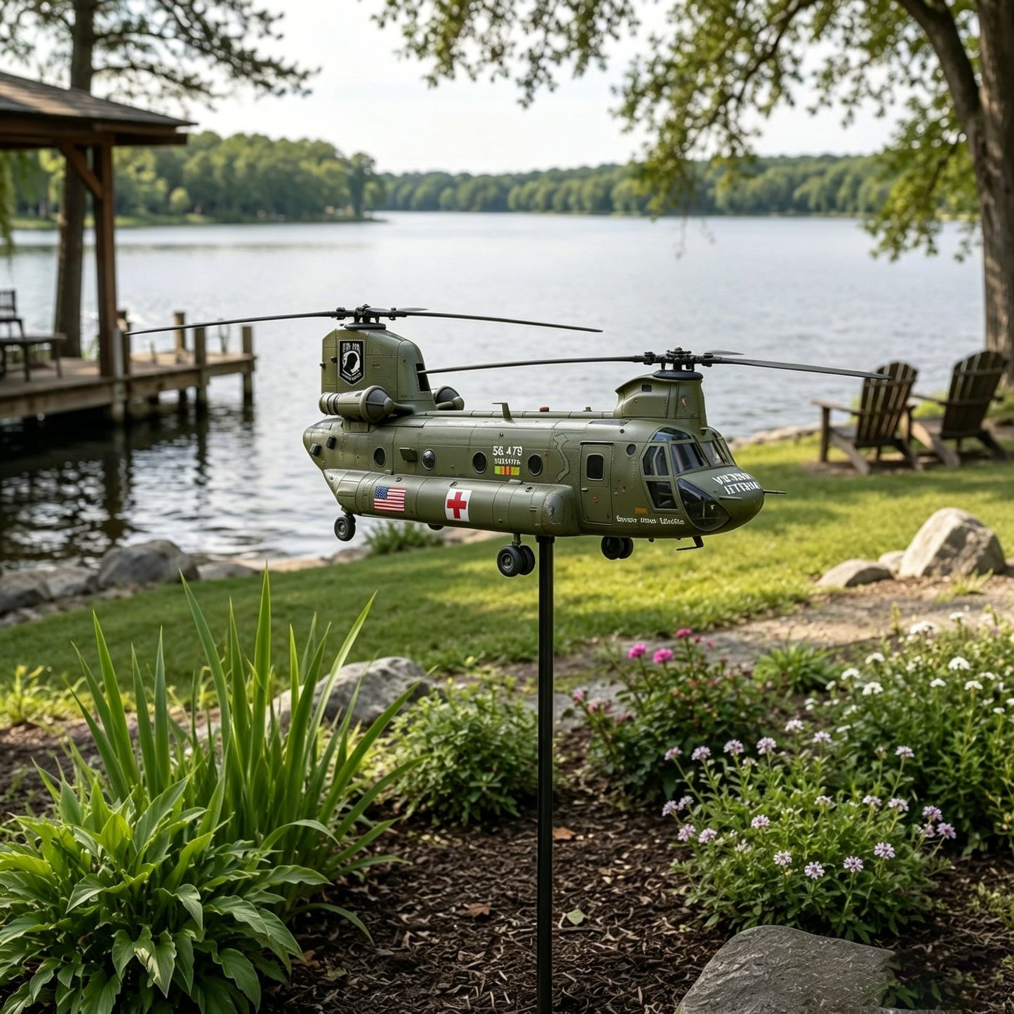 🔥 Father's Day Special🎖️ — 3D Model: Vietnam War Veteran Commemorative Edition CH-47 "Chinook" Helicopter Wind Spinner