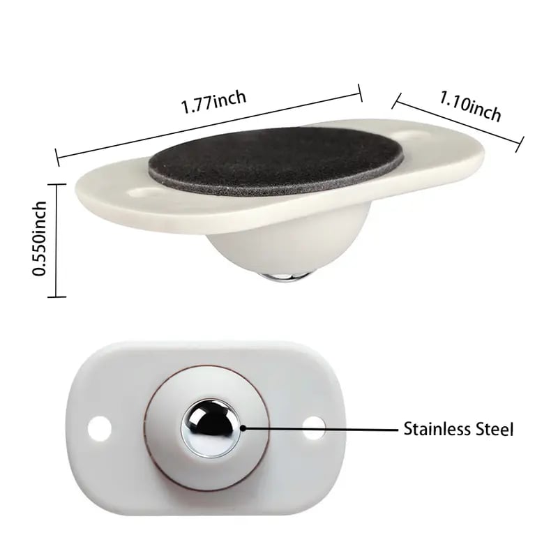 15 Counts Self Adhesive Mini Caster Wheels, 360 Degree Rotation,durable,Strong Load Low Noise Self Caster Wheels
