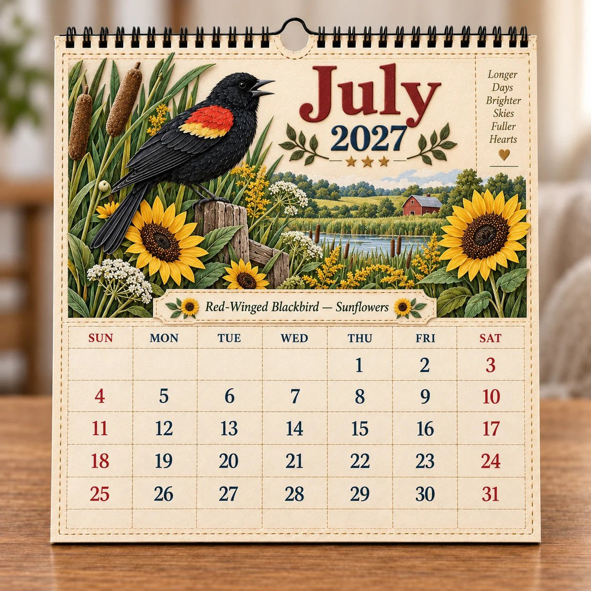 🐦 A Year of Birds: 2027 Birds of America Wall Calendar with Classic Wildlife Art