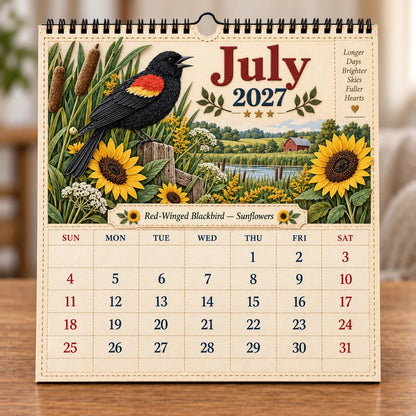 🐦 A Year of Birds: 2027 Birds of America Wall Calendar with Classic Wildlife Art