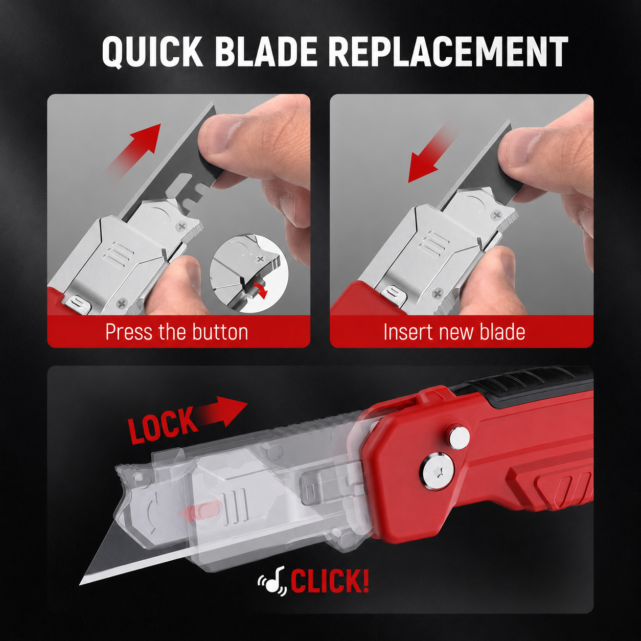 2-in-1 Knife Scraper, Foldable Knife Scraper