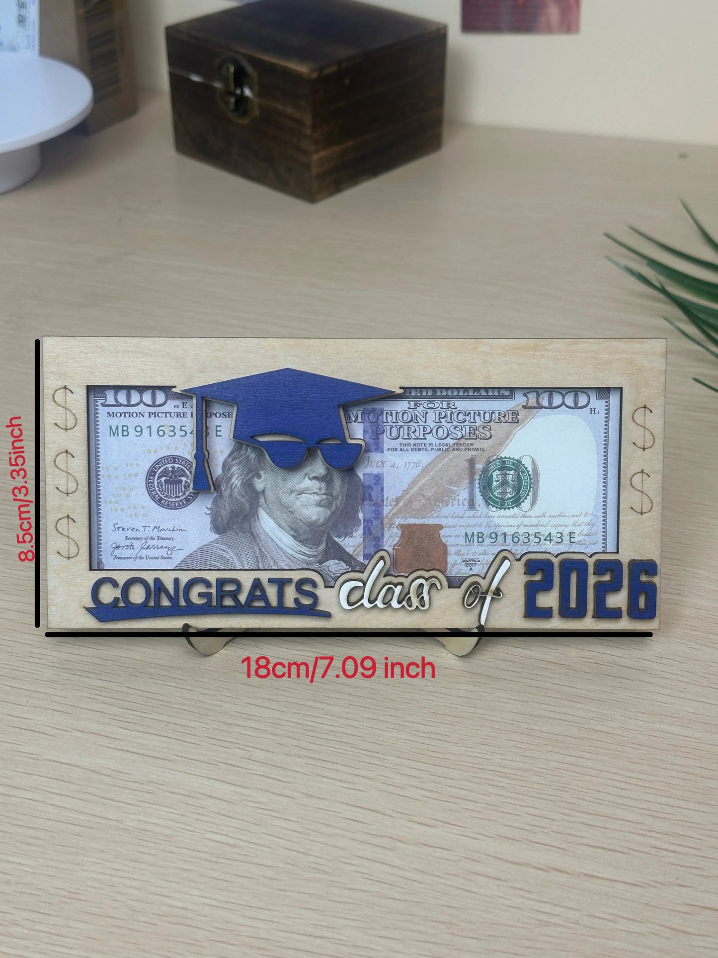 🎓 Graduation 2026 Money Holder – Unique Wooden Cash Gift Box for Class of 2026, Perfect Creative Gift for Seniors 🎁