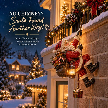 ✨60% OFF🎅Santa's Secret Climb – Lighted Christmas Wall Decoration 🎁