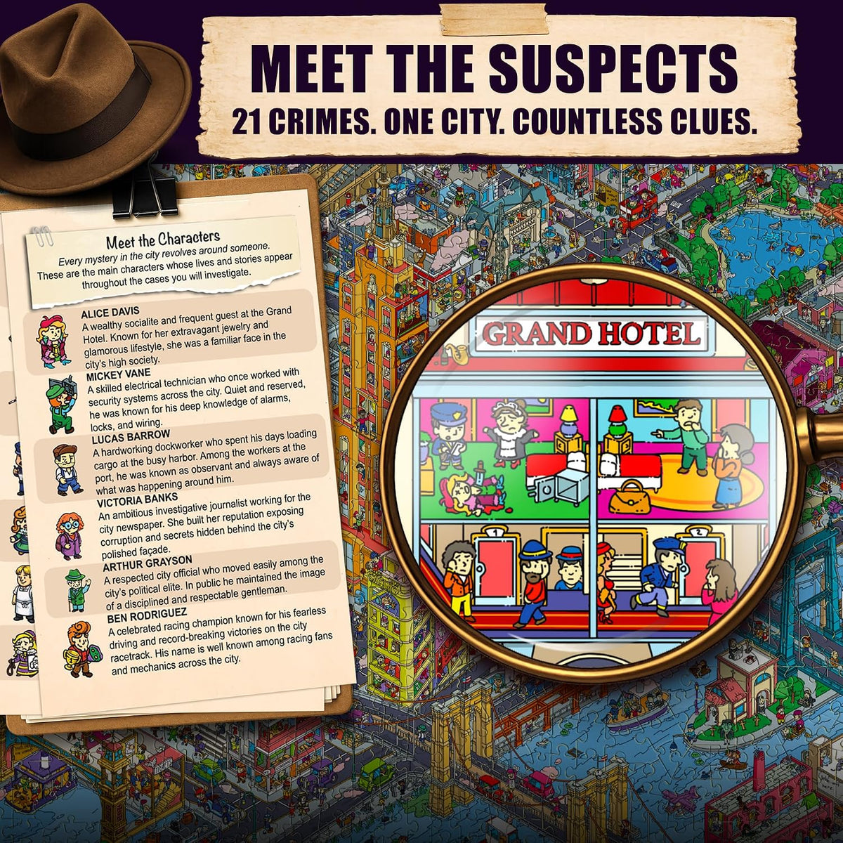 ⏳ Last Day 49% OFF – 🕵️ Detectives: New York 1000-Piece Seek & See Puzzle | Build the Crime Scene & Hunt for Hidden Clues 🗽
