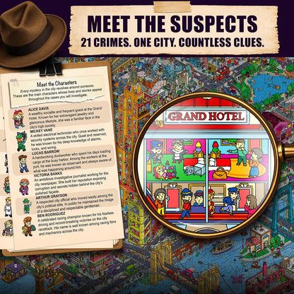 ⏳ Last Day 49% OFF – 🕵️ Detectives: New York 1000-Piece Seek & See Puzzle | Build the Crime Scene & Hunt for Hidden Clues 🗽