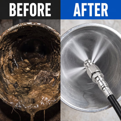 🔧Stainless Steel Powerful Pipe Sewer Cleaning and Unclogging Nozzle