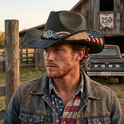 America 250th Patriot Cowboy Hat - Celebrate America's 250th Anniversary With Strength, Freedom & Pride