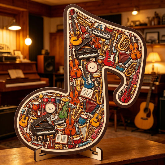 🎶Musical Note Instrument Jigsaw Puzzle Ornament✨