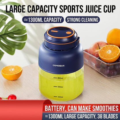 38-Page Blade | Ice-Crushing Capability | Portable, Multifunctional, High-Capacity Electric Juicer Cup