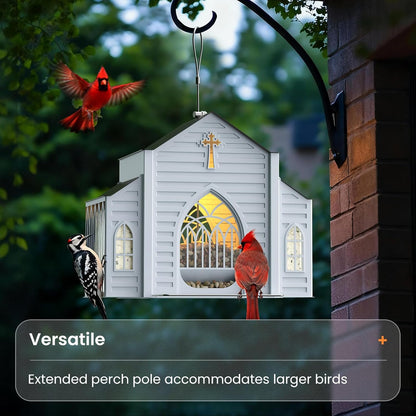 🔥Church-Shaped Solar Bird Feeder🎁