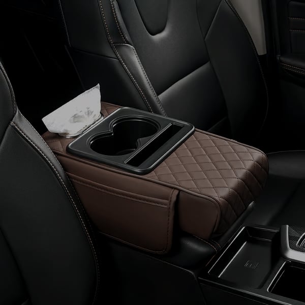 ⏰Final 3 Hours: Only ＄33.99🎉Multifunctional PU Leather Car Armrest Box Mat