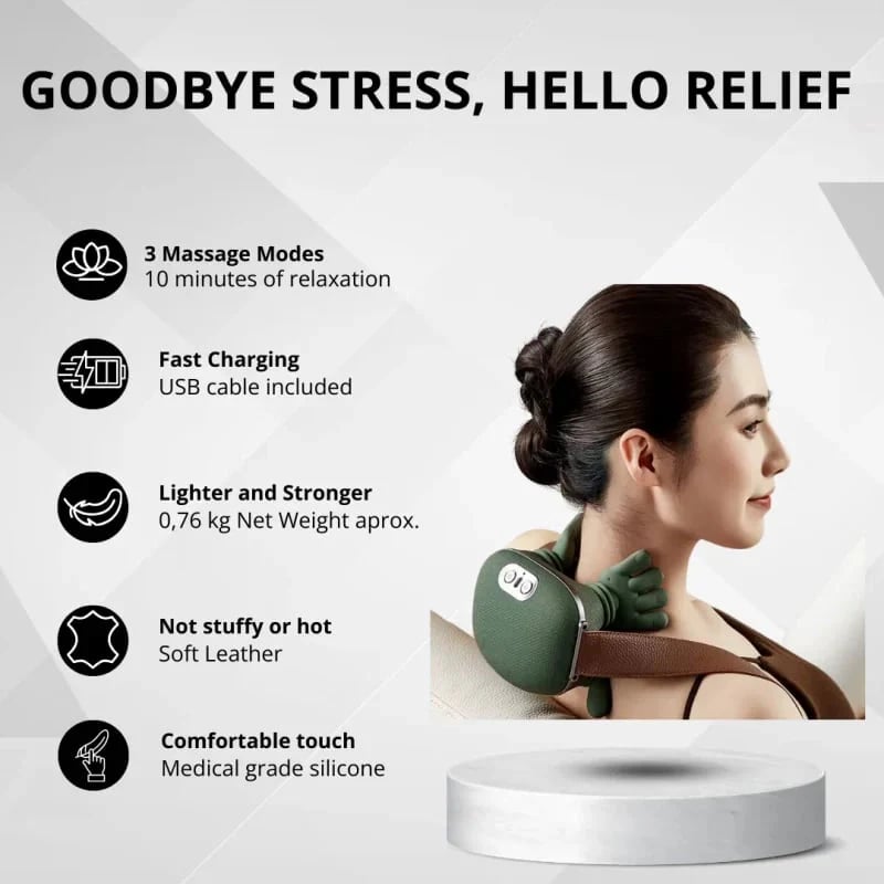 🎅Christmas Hot Sale 49% Off🎁3D Shiatsu Neck Massager + Heat 🔥