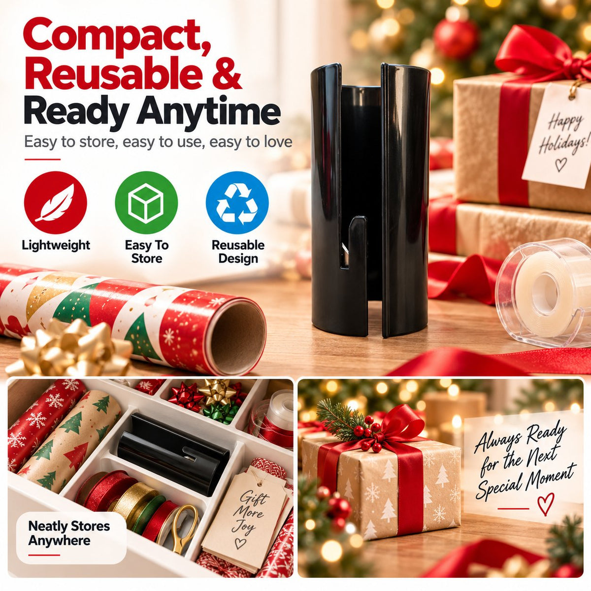 Gift wrapping paper slicer