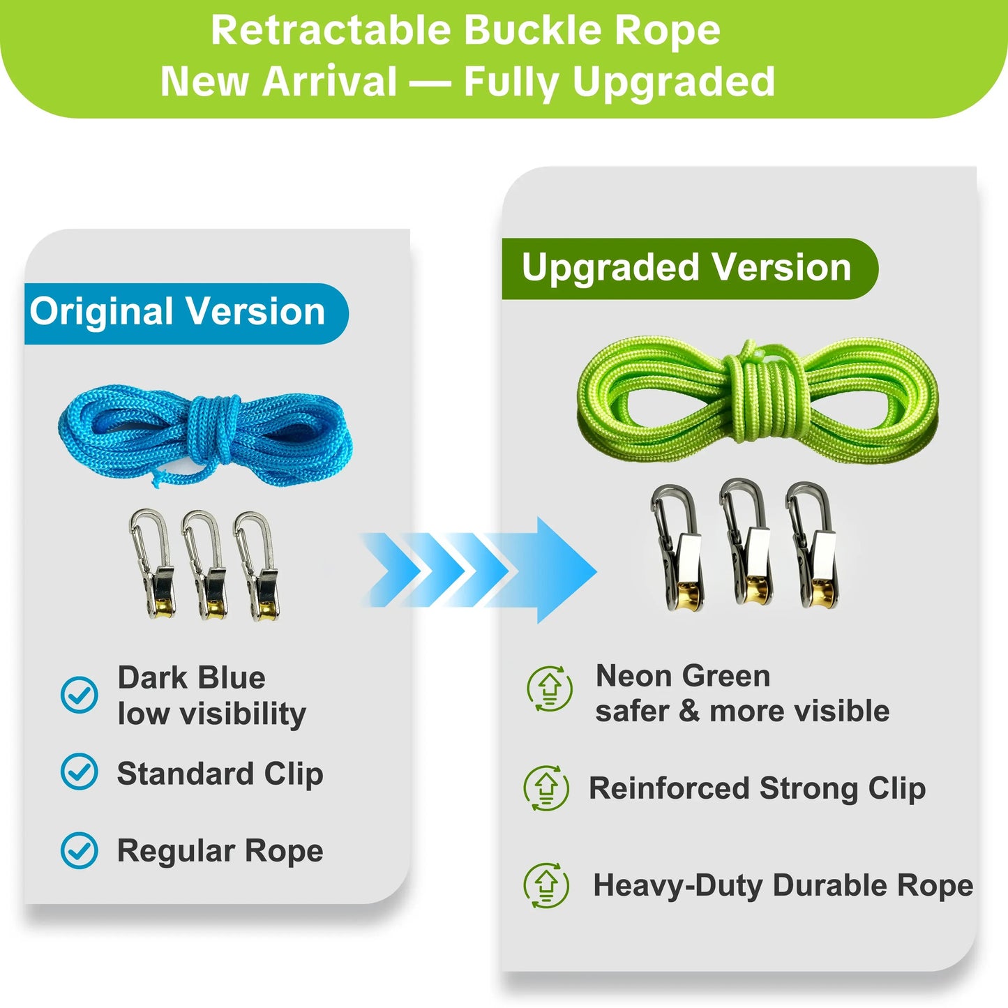 Multi Function Retractable Buckle Rope for Camping Hiking and Outdoor Use