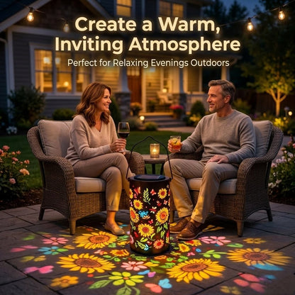 ✨Solar Lanterns with Projection – Sunflower & Butterfly Ground Art Lights