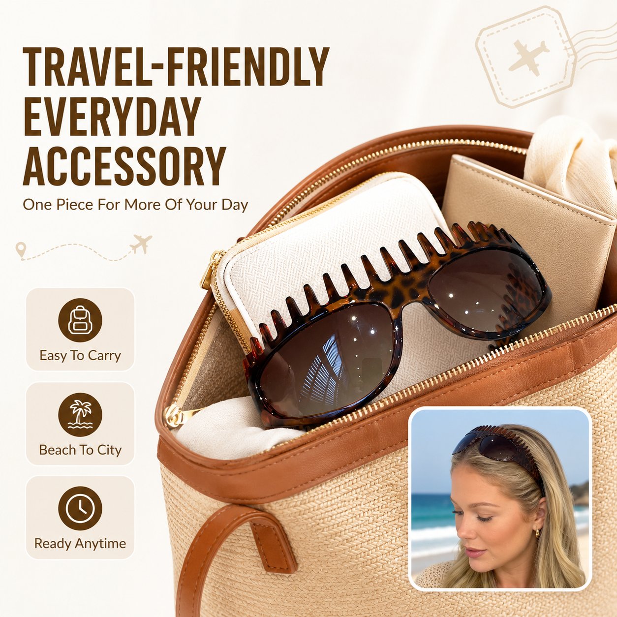 🔥50% OFF TODAY😎 2026 New Luxury High-Ceiling French Headband 2-in-1 Sunglasses