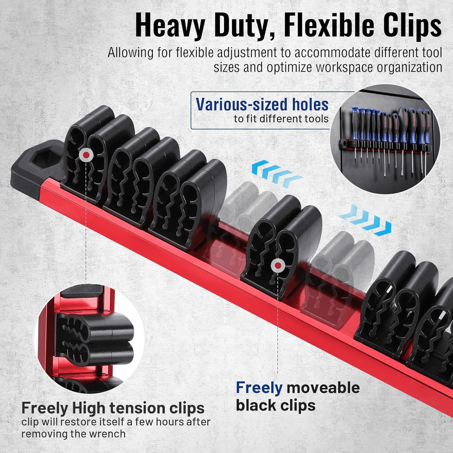 🔥LAST DAY 49% OFF - 🧲🛠️Magnetic Wrench and Screwdriver Organizer – Tool Organizer for Workshop & Garage