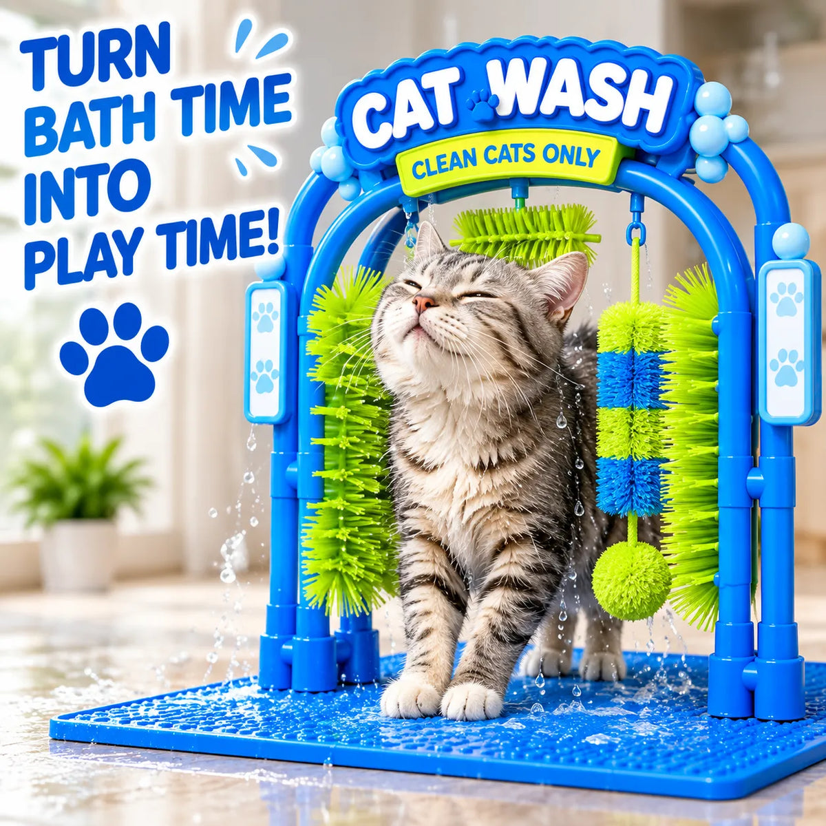 🐱 Cat Self-Grooming & Play Station