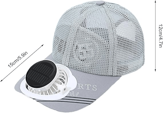 Solar Powered Fan Baseball Hat🧢Breathable🍃Solar Power & USB Charging Fan
